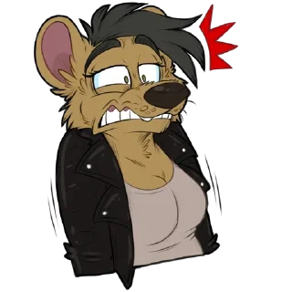 😧 emoji Sheila Hyena Telegram sticker 9 of 12