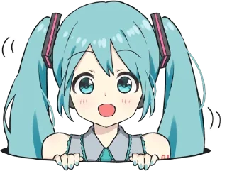 👀 emoji Hatsune Miku Telegram sticker 17 of 66