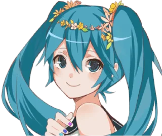 😀 emoji Hatsune Miku Telegram sticker 22 of 27