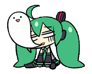 😪 emoji Hatsune Miku Telegram sticker 14 of 27