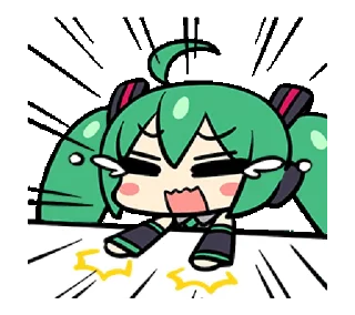 😫 emoji Hatsune Miku Telegram sticker 13 of 27