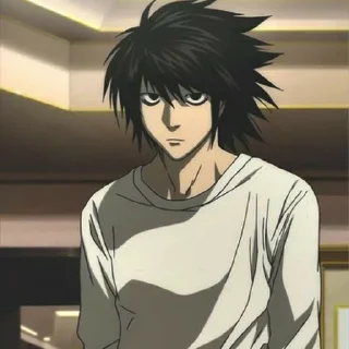 🌙 emoji L lawliet - @animestickersid Telegram sticker 16 of 20