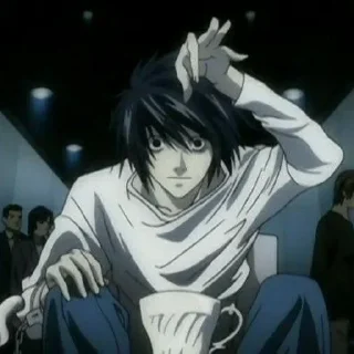 🌙 emoji L lawliet - @animestickersid Telegram sticker 10 of 20