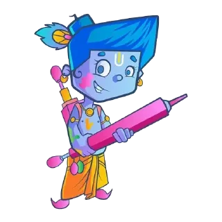 ❤️ emoji Lil’ Lord Krishna • @HinduStickers Telegram sticker 16 of 16
