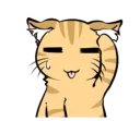 Sticker from tabby cat & black cat