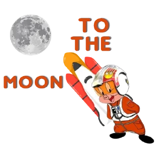 🚀 emoji Porky Bsc Telegram sticker 5 of 9