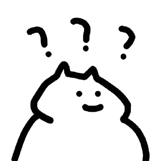 ❓ emoji 什么猫1-5(@whatcccat) Telegram sticker 15 of 120