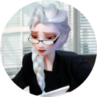 🤓 emoji Elsa Frozen Telegram sticker 20 of 24