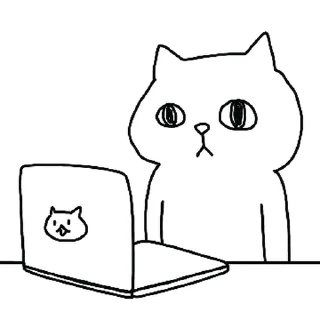 💬 emoji White Cat ^•^ @OstickersO Telegram sticker 8 of 24