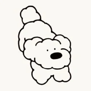 🥺 emoji Dog cartoon white @aestheticstikerpack Telegram sticker 14 of 23