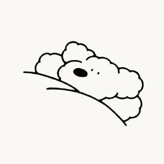 🥺 emoji Dog cartoon white @aestheticstikerpack Telegram sticker 5 of 23