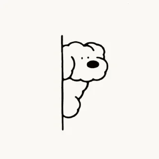 🥺 emoji Dog cartoon white @aestheticstikerpack Telegram sticker 6 of 23