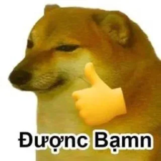 👍 emoji cheems Telegram sticker 23 of 47
