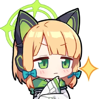 🤔 emoji ブルーアーカイブ/Blue Archive/碧蓝档案/蔚蓝档案/블루 아카이브 sticker包 @Uindobureka Telegram sticker 15 of 105
