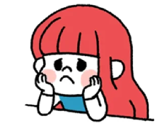 😞 emoji a grapefruit girl | @cutestickers4you Telegram sticker 7 of 40