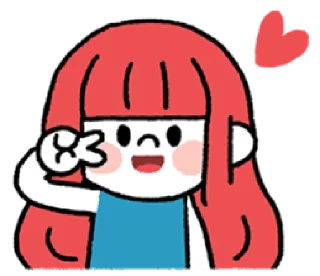 ✌️ emoji a grapefruit girl | @cutestickers4you Telegram sticker 2 of 40