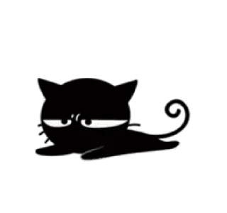 😒 emoji Natsu's Sneaky Black Cat Telegram sticker 19 of 64