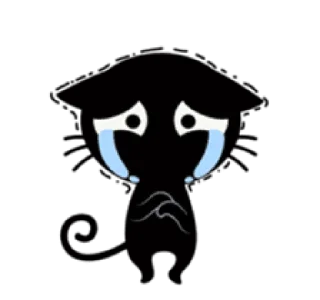 😭 emoji Natsu's Sneaky Black Cat Telegram sticker 21 of 64