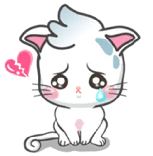 🤍 emoji tiny white kitten @sugarcunt Telegram sticker 5 of 40