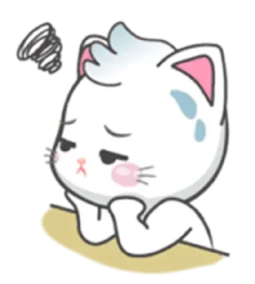 ❤️ emoji tiny white kitten @sugarcunt Telegram sticker 8 of 40