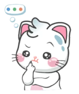 ❤️ emoji tiny white kitten @sugarcunt Telegram sticker 14 of 40