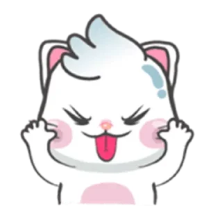🤍 emoji tiny white kitten @sugarcunt Telegram sticker 20 of 40
