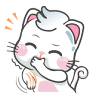 🤍 emoji tiny white kitten @sugarcunt Telegram sticker 17 of 40