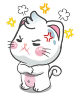 ❤️ emoji tiny white kitten @sugarcunt Telegram sticker 16 of 40
