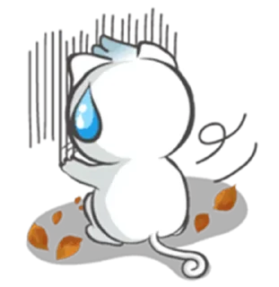 ❤️ emoji tiny white kitten @sugarcunt Telegram sticker 21 of 40