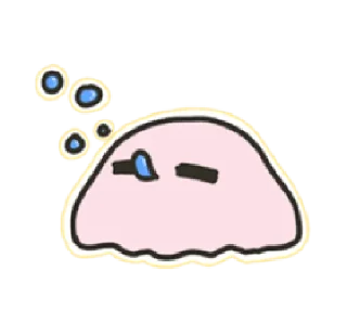 😴 emoji jellyfish little life | @cutestickers4you Telegram sticker 9 of 33