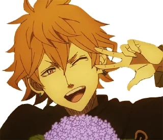 😉 emoji Black Clover // @MINATOSTICKERS Telegram sticker 10 of 118