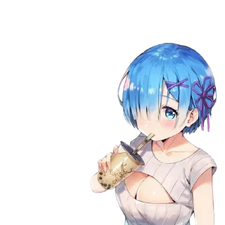 🥤 emoji Rem ~ @weebs_4ever Telegram sticker 17 of 45