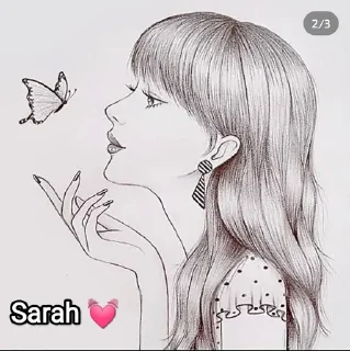 🦋 emoji Sarah Telegram sticker 17 of 39