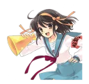 🎤 emoji The Melancholy of Haruhi Suzumiya Telegram sticker 24 of 41