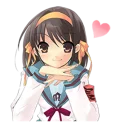 😍 emoji The Melancholy of Haruhi Suzumiya Telegram sticker 20 of 41