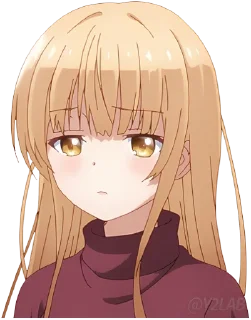 😒 emoji Otonari no Tenshi-sama @Y2LAB (The Angel Next Door) Telegram sticker 6 of 29