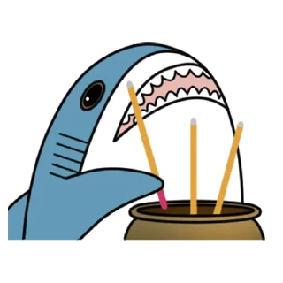 🦈 emoji 鯊鯊梗圖 Telegram sticker 12 of 59