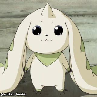 😄 emoji @sticker_freehk 大耳獸 テリアモン Terriermon Telegram sticker 7 of 120