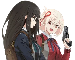 😍 emoji Lycoris Recoil @Anak_kucing_stiker Telegram sticker 11 of 35