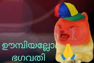 😭 emoji doge malayalam Telegram sticker 4 of 120