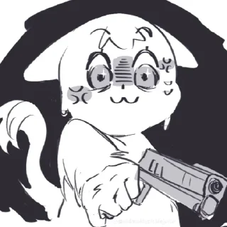 Sticker from cat but he slowly becomes more deranged