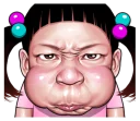 Sticker from Angry face of children