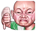 👎 emoji Angry face of children Telegram sticker 20 of 41