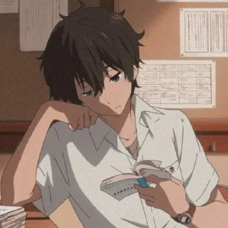 🎐 emoji 「Houtarou Oreki」 • @WorldsGreatestLiar 🎐• Telegram sticker 15 of 120