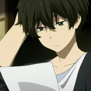 🎐 emoji 「Houtarou Oreki」 • @WorldsGreatestLiar 🎐• Telegram sticker 7 of 120