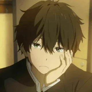 🎐 emoji 「Houtarou Oreki」 • @WorldsGreatestLiar 🎐• Telegram sticker 8 of 120
