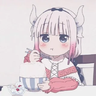 🍚 emoji Kanna Chan🧸🤙🏻 Telegram sticker 6 of 7