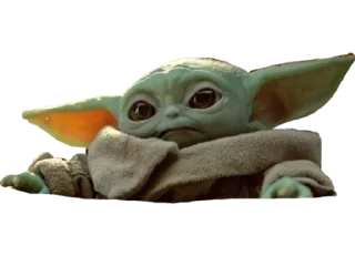 Sticker from baby yoda