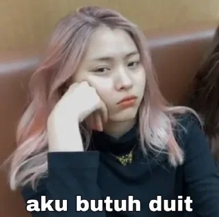 😒 emoji Meme idol sticker by @HeoYyunjinLe Telegram sticker 13 of 101
