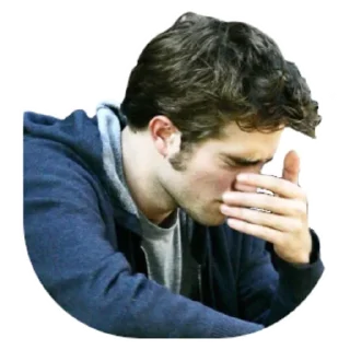 🤦‍♂ emoji Robert Pattinson @Stickersey Telegram sticker 22 of 25